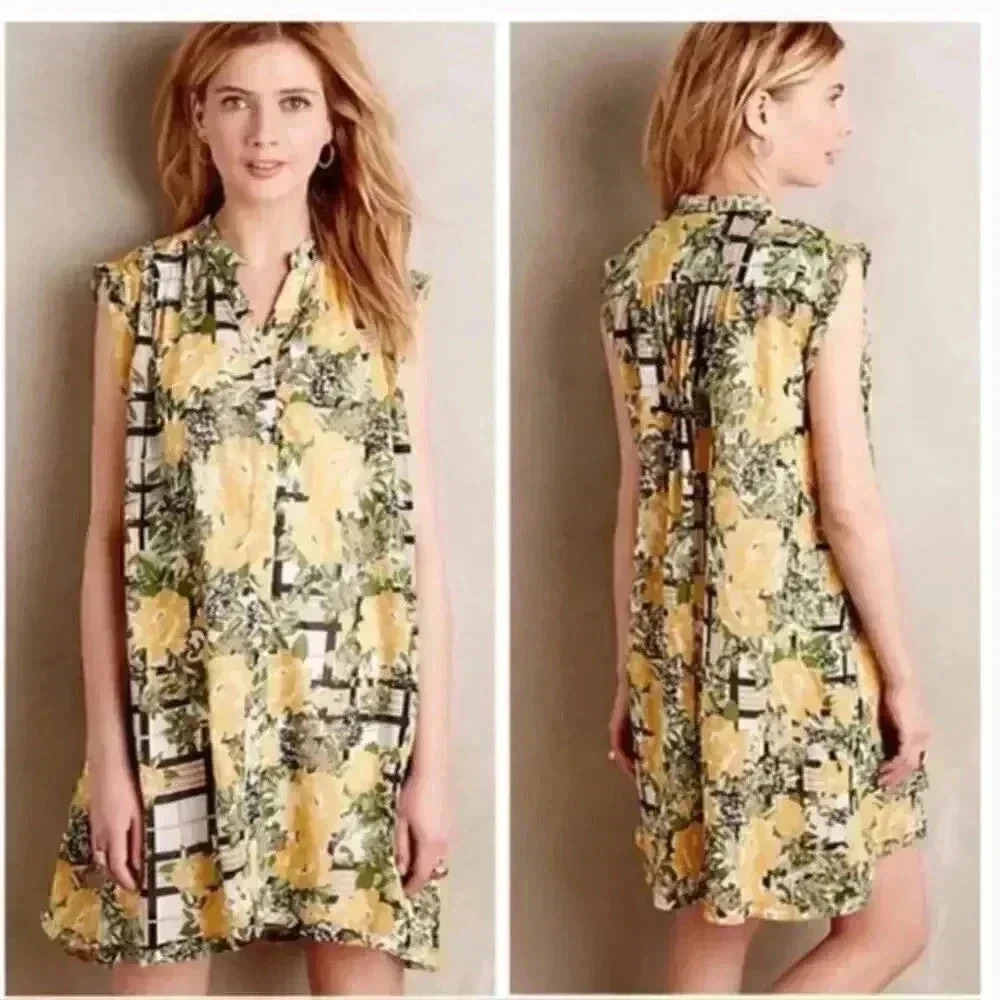 Anthropologie Porridge Arboretum Dress‎ Size XS